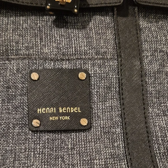 Henri Bendel Black and Gray Convertible Bag - Picture 2 of 7